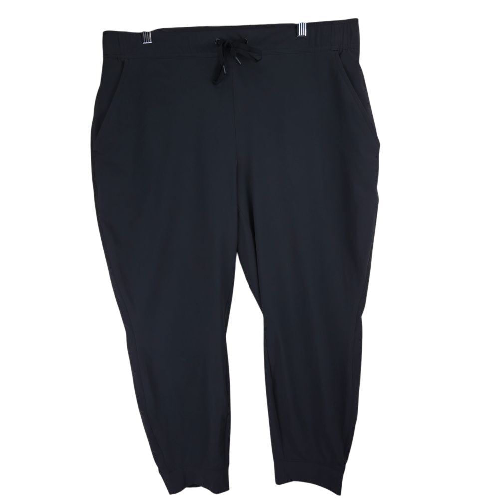 Eddie Bauer Women Athletic Cropped Pants Size XL Black Activewear Hiking Walking